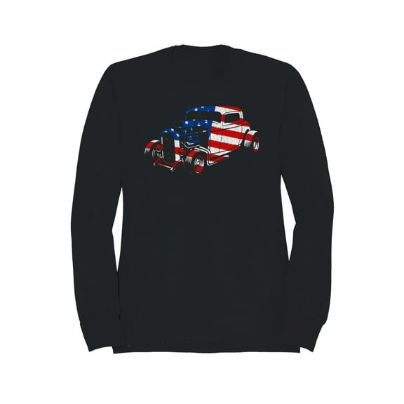 Patriotic American Hot Rod Design Men's Sweatshirt
