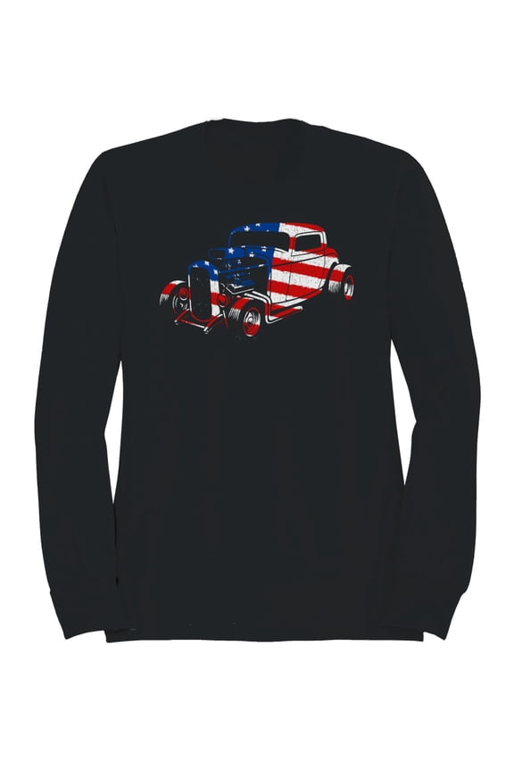 Patriotic American Hot Rod Design Men's Sweatshirt