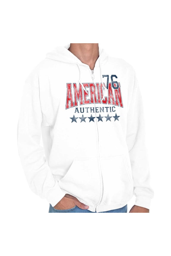 Patriotic American Pride Americana Unisex Fleece Graphic Zip Up Hoodie Brisco Brands 5X