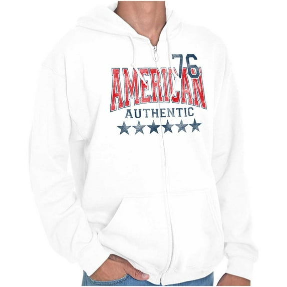 Patriotic American Pride Americana Unisex Fleece Graphic Zip Up Hoodie Brisco Brands 2X