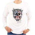 thumbnail image 1 of Patriotic American Skull Badass Rebel Plus Size Long Sleeve Graphic Tee Shirt Brisco Brands 2X, 1 of 6