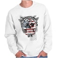 thumbnail image 1 of Patriotic American Skull Badass Rebel Unisex Plus Fleece Graphic Sweatshirt Brisco Brands 2X, 1 of 6