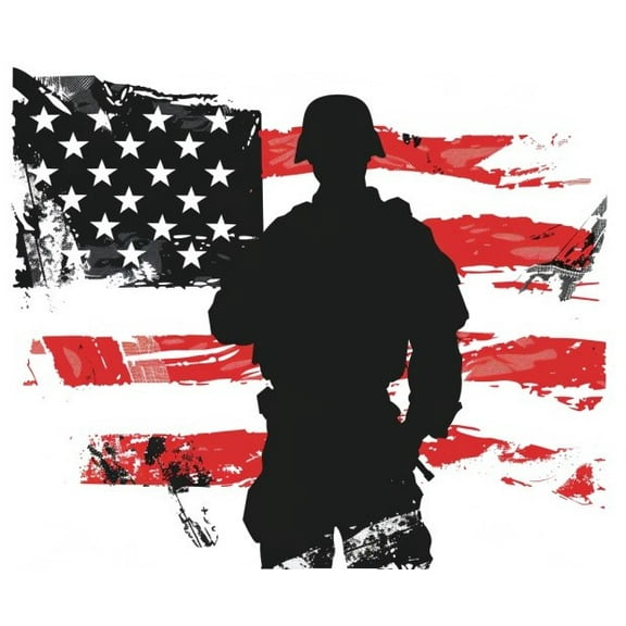 Patriotic American Soldier Car Decal U.S. Army Veteran Vinyl Sticker with USA Flag Military Support Bumper Decal for Trucks, Cars, Laptops Durable, Weatherproof Honor Our Heroes