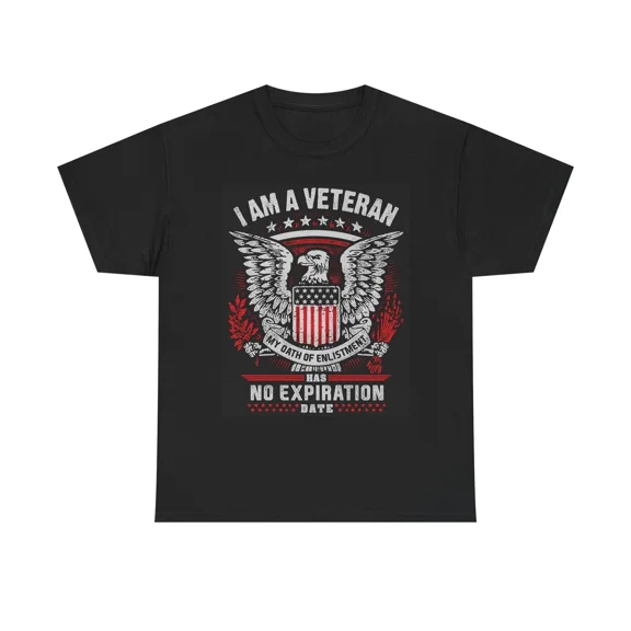Patriotic American Veteran Military Service Member Honor Graphic Unisex T-Shirt up to size 5XL