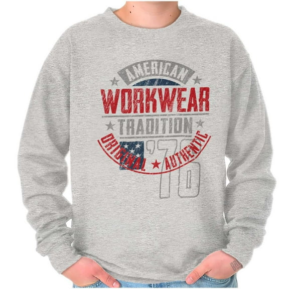 Patriotic American Workwear Tradition Unisex Plus Fleece Graphic Sweatshirt Brisco Brands 2X