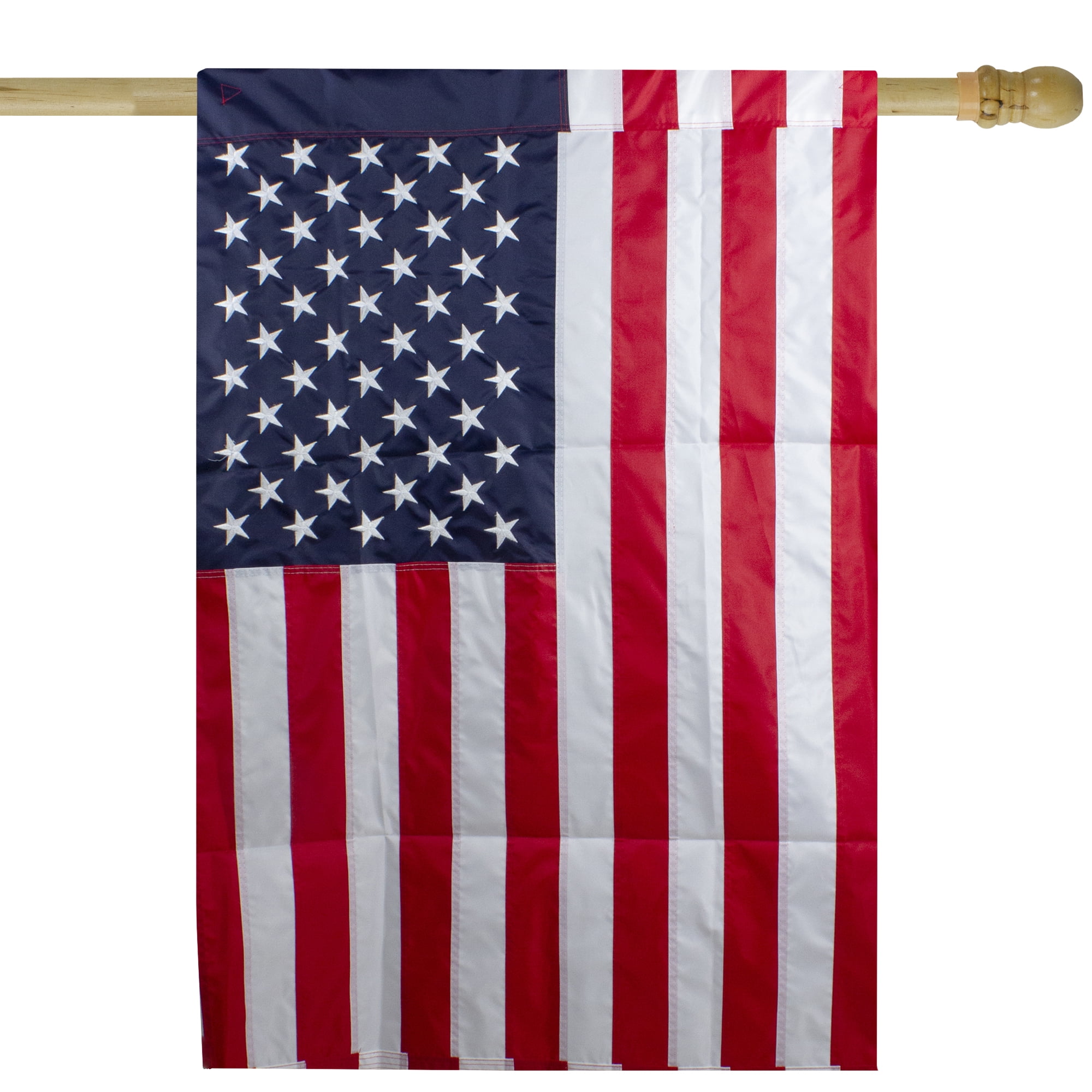 Patriotic Americana Embroidered Outdoor House Flag 28" x 40"