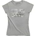 thumbnail image 1 of Patriotic Athletic Fit Distressed Grunge USA US Flag Womens T-Shirt, 1 of 4