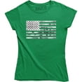 thumbnail image 1 of Patriotic Athletic Fit Distressed Grunge USA US Flag Womens T-Shirt, 1 of 4