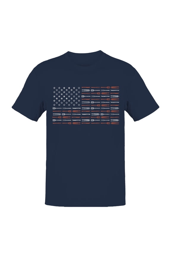 Patriotic BBQ Flag Men's T-shirt
