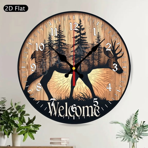 Patriotic Bald Eagle American Flag Round Wall Clock Silent USA Home Decor