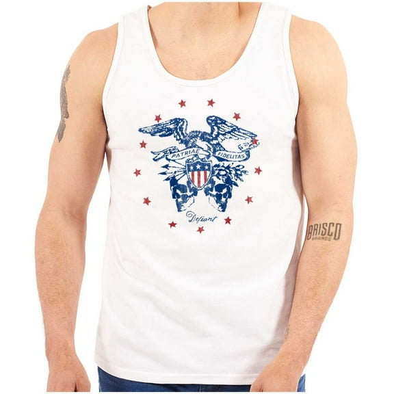 Patriotic Bald Eagle American Flag Tank Top T Shirts Men Women Brisco Brands S