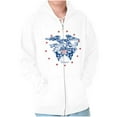 thumbnail image 1 of Patriotic Bald Eagle American Flag Unisex Fleece Graphic Zip Up Hoodie Brisco Brands 2X, 1 of 6