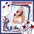 thumbnail image 1 of Patriotic Ball Hobby Set, Independence Day Decorations, 4Th of July Yard Decorations, Fourth of July Table Decor, 3-Pack 8 Inch Red White Blue Tri-Color Ball Sprays for Vase, 1 of 6