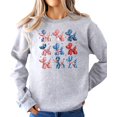 thumbnail image 1 of Patriotic Balloon Dogs Sweatshirt for Women, Teens, and Kids Fun Red White & Blue Sweater Gray Sweatshirt Adult X-Large, 1 of 4
