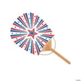 thumbnail image 1 of Patriotic Bamboo Hand Fans, Fourth of July, Party Supplies, 6 Pieces, 1 of 1