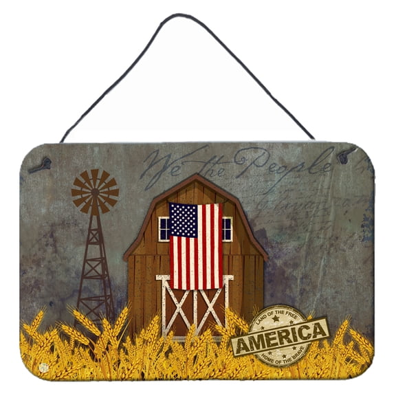 Patriotic Barn Land of America Wall or Door Hanging Prints