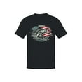 thumbnail image 1 of Patriotic Bass Fishing Men's T-shirt, 1 of 3