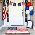 thumbnail image 1 of Patriotic Bathroom Rugs Non Slip American Flag 4th of July Bath Mat Red White and Blue Decorations Holiday Welcome Mats for Front Door Independence Day Memorial Day Home Decor (USA Flag), 1 of 6
