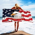 thumbnail image 1 of Patriotic Beach Towel, 59.1x29.5in Fade-proof Microfiber Bath Towel, Lightweight Portable Cloth for Camping Gym Independence Day Holiday Decoration, 1 of 7