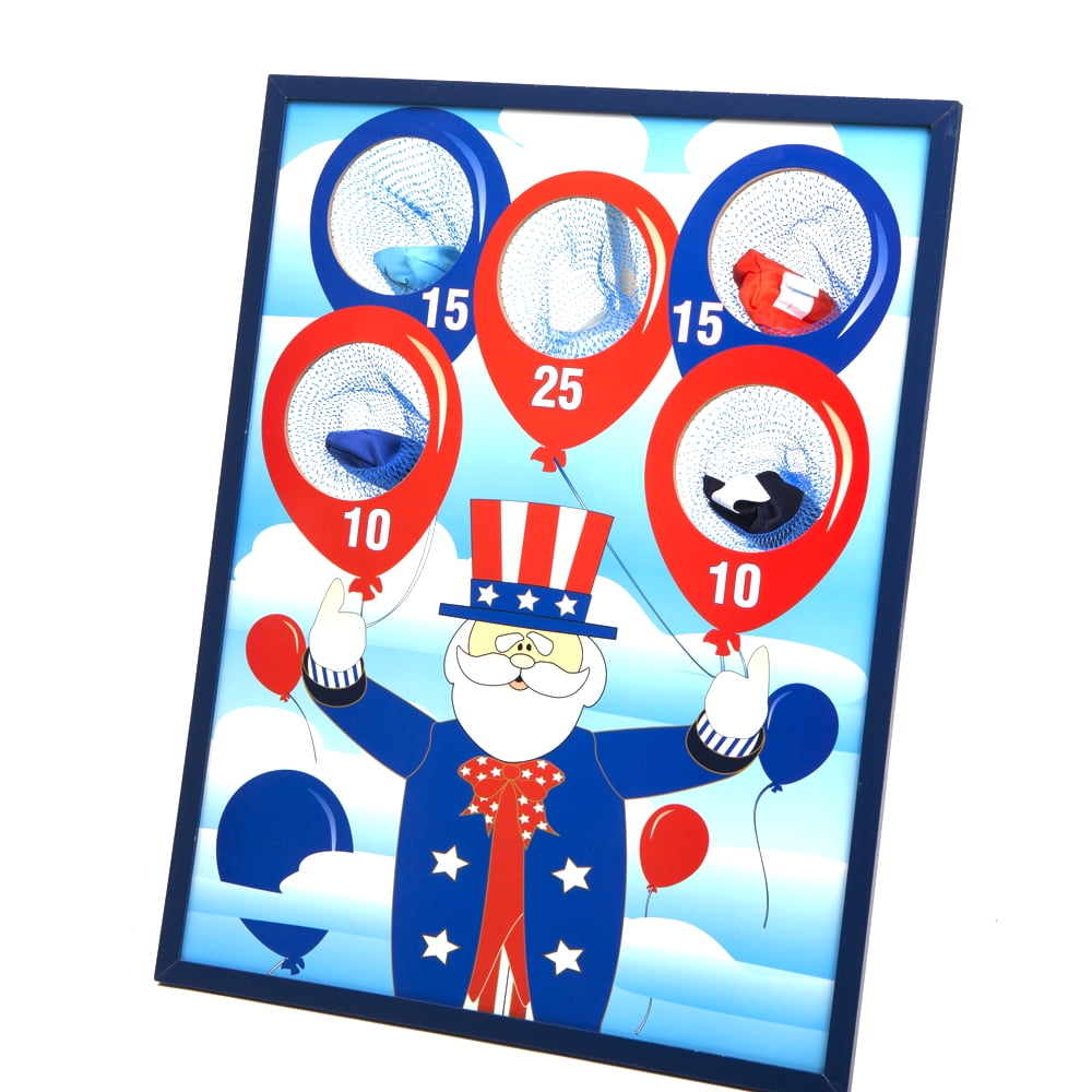 Patriotic Bean Bag Toss Game (7Pc) - Party Favors - 7 Pieces