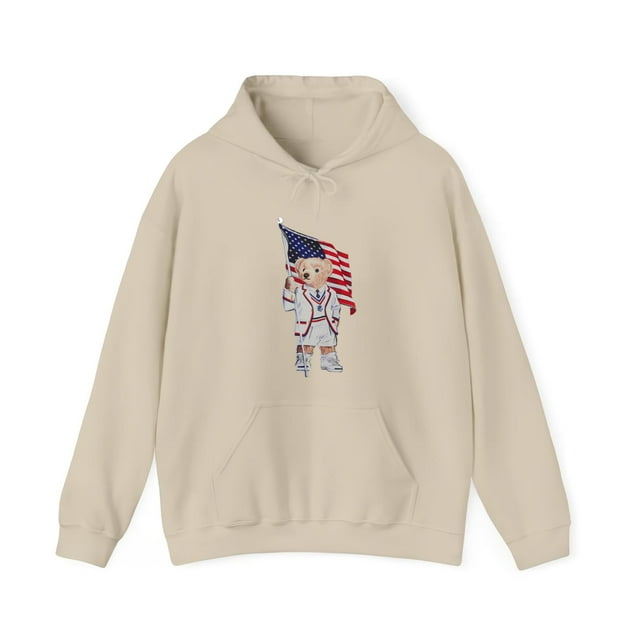 Patriotic Bear Graphic Shirt Independence Day Unisex Oversized Boxy Fit - 7 Color Options - New Arrival - Fast Shipping!-TH2792