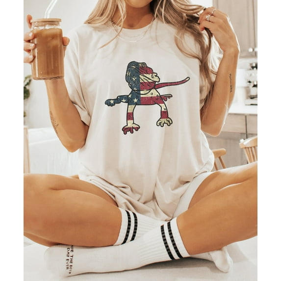Patriotic Bearded Dragon Shirt America Bearded Dragon Tshirt American Flag T Shirt Independence Day 4Th Of July Memorial Day