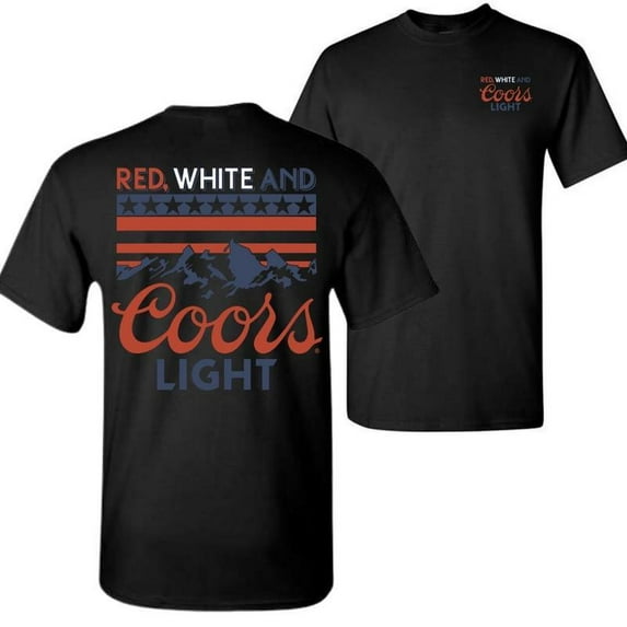 Patriotic Beer Graphic Tee - Red White & Blue Design - Soft Cotton Unisex Shirt for 4th of July & Summer Celebrations