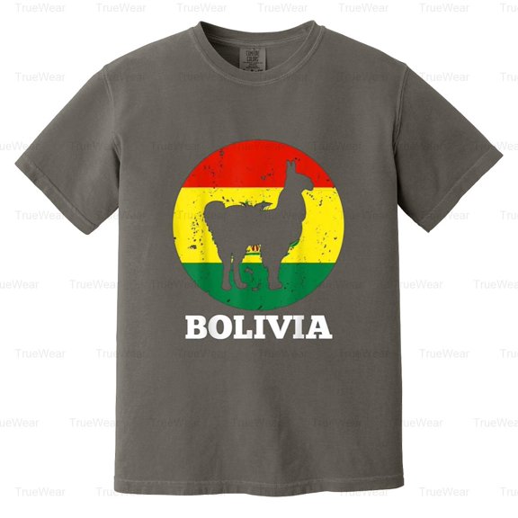 Patriotic Bolivian, Vintage, Bolivia Flag, South America, Pride, Cool Comfort Color T-Shirt Unisex, up to 4XL