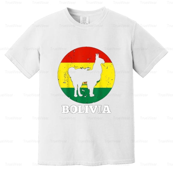 Patriotic Bolivian, Vintage, Bolivia Flag, South America, Pride, Cool Comfort Color T-Shirt Unisex, up to 4XL