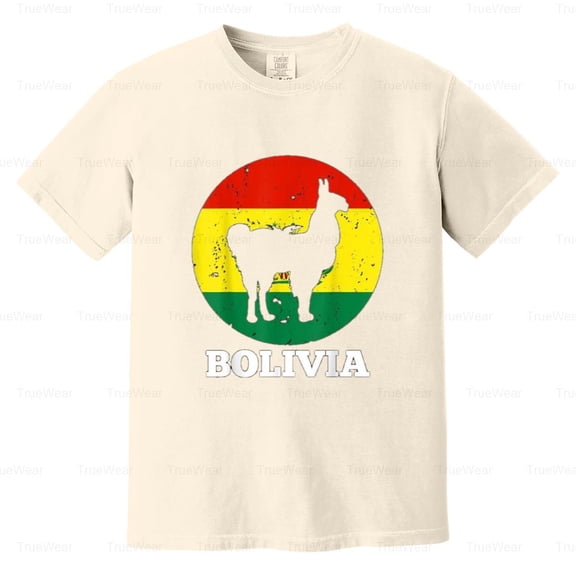 Patriotic Bolivian, Vintage, Bolivia Flag, South America, Pride, Cool Comfort Color T-Shirt Unisex, up to 4XL