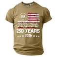 thumbnail image 1 of Patriotic Boys Short Sleeve T-Shirt USA 250th Anniversary 1776-2026 Vintage American Flag Top, 1 of 4
