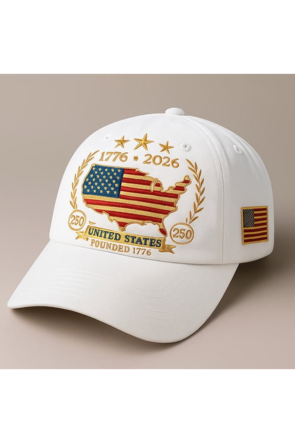 Patriotic Breathable Sports UV Protection USA 250th Anniversary Hat 1776-2026 Embroidered Distressed Denim Baseball Cap Comfortable Fashionable Unisex Adjustable Tribute for Patriots