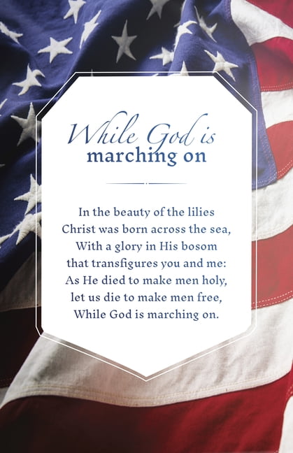 Patriotic Bulletin: God Is Marching on (Package of 100): Battle Hymn of the Republic (Hymn Lyric), (Paperback)