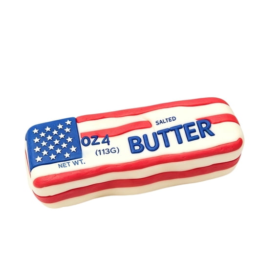 Patriotic Butter Fluffy Slime, Stress Relief Squishies, 250th Salted Butter Stick Squishies Tools, Wet Soft Slow Rise Squishing, Sensory Tools Suitable for Adults office Decompression(Red and Blue)