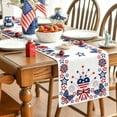 thumbnail image 1 of Patriotic Butterfly Table Flag, Red White Blue Star & American Flag Pattern Table Decor, Festive Banner for Independence Day & Holiday Table Runner,13"x35", 1 of 7