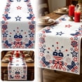 thumbnail image 1 of Patriotic Butterfly Table Flag, Red White Blue Star & American Flag Pattern Table Decor, Festive Banner for Independence Day & Holiday Table Runner,13"x90", 1 of 7