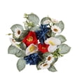 thumbnail image 1 of Patriotic Candle Rings Wreaths, 4th of July Floral Candle Rings Holder with Flowers Mini July Independence Day Wreath for Party Home Table Centerpiece Decor, 1 of 5