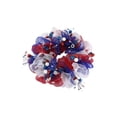 thumbnail image 1 of Patriotic Candle Rings Wreaths Summer White & Red & Blue Mixed Berries & Pip Berry Candle Rings Artificial Candle Holder 10" for 4 of July Home Kitchen Table Centerpiece, 1 of 6
