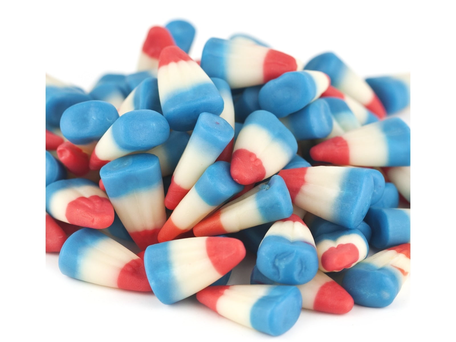 Patriotic Candy Corn 2 Pounds Red White Blue Raspberry Lemonade Candy, Size: 2 lbs