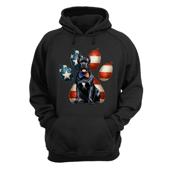 Patriotic Cane Corso 4th of July Independence Paws Hoodie Unisex Merch Hoodies Italian Mastiff Dog Lover Gifts Idea - 02010