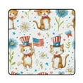 thumbnail image 1 of Patriotic Cats Fourth of July Fun Waterproof Picnic Blanket with Foldable Zipper, Suitable for Outdoor Use, Suitable for Travel, Camping, Beaches, Parks, Grasslands, Picnic Blanket Accessories, 1 of 7