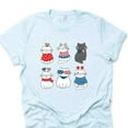 thumbnail image 1 of Patriotic Cats In A Row, Happy July 4Th Cats Shirt, Patriotic Unisex S-5XL Hot Trending Shirt, Vintage Birthday Gift, 1 of 3