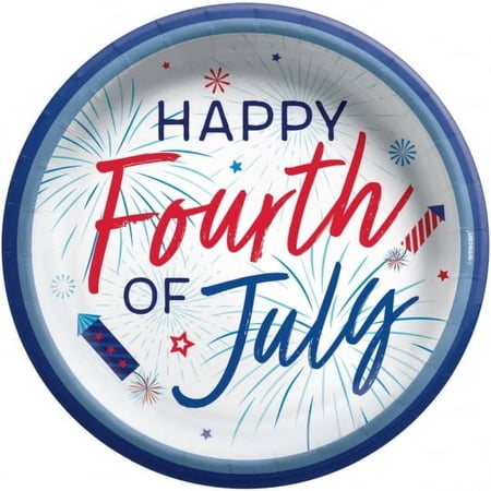 Patriotic Celebration America USA July 4th Theme Party 10" Paper Dinner Plates