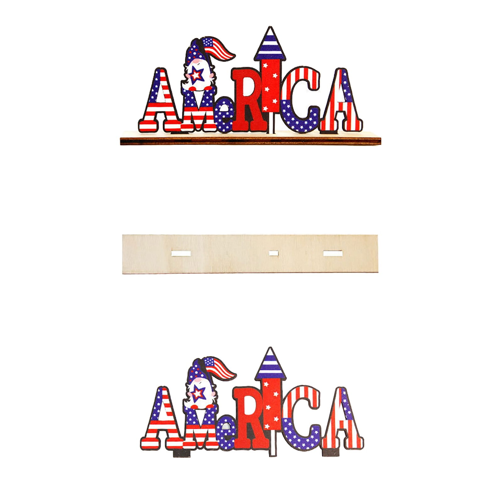 Patriotic Centerpiece Memorial Day Centerpiece Wooden Centerpiece