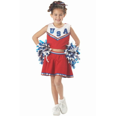 Patriotic Cheerleader Child Costume (Red)