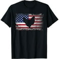 thumbnail image 1 of Patriotic Chicken American Flag Cool Chicken Lover Gift T-Shirt, 1 of 4