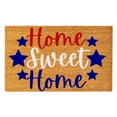 thumbnail image 1 of Patriotic Coir Door Mat 4th of July Red Blue Star Welcome Mat Non-Slip Independence Day Entrance Door Rugs for Indoor Outdoor Home Bathroom Decor, 23.62x15.74in, 1 of 5