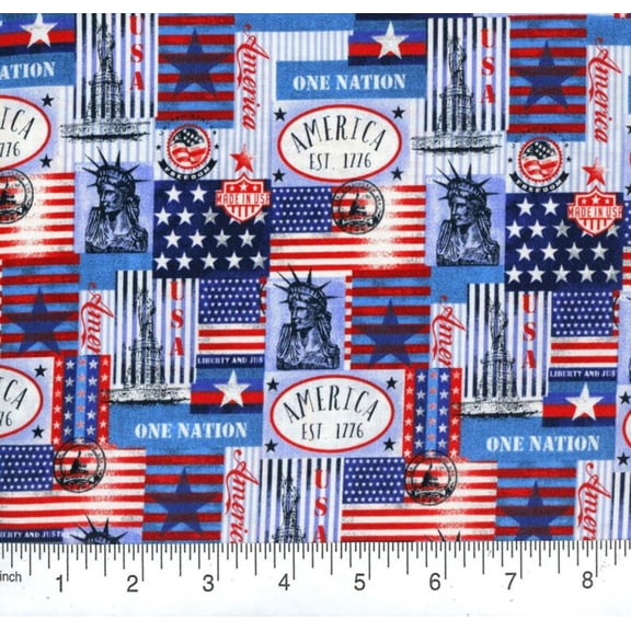 Patriotic Cotton Fabric