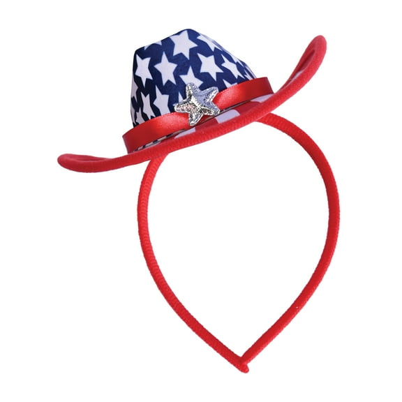Patriotic Cowboy Hat Headband, One Size Fits Most