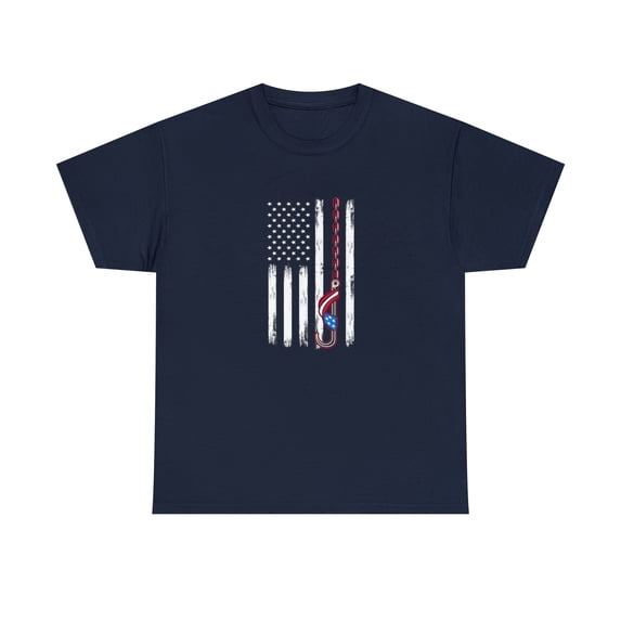 Patriotic Crane Hook Shirt, Patriotic Tow Hook Tee, Father's Day - ID: 2466
